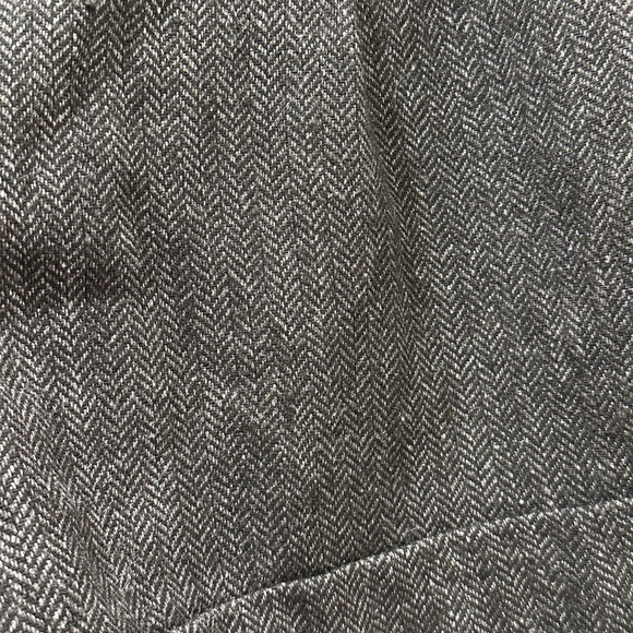 Land's End Canvas 1963 Woven Wool Short Shorts Herringbone Gray Size 4 Academia - Picture 4 of 10